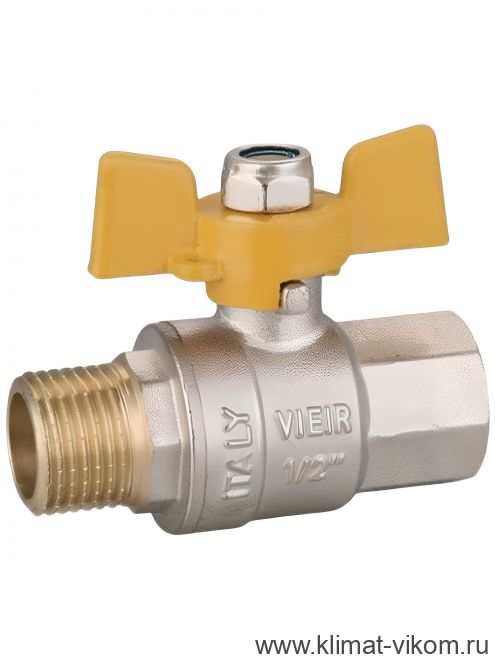 Кран шар. для газа 1/2" г/ш рычаг  ГАЗ