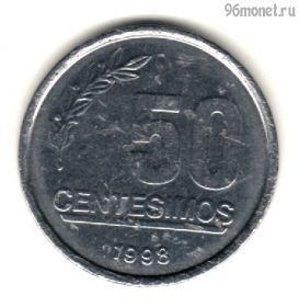 Уругвай 50 сентесимо 1998