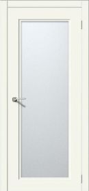 Межкомнатная Дверь Verda Квадро 6 Лайтбеж со Стеклом Сатинато / Верда