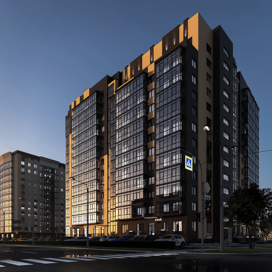 1-комнатная квартира 45,99кв.м. Чертыгашева 164