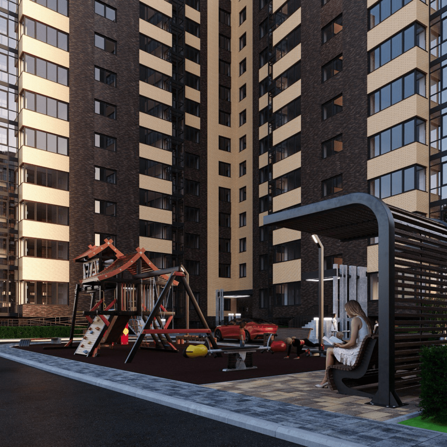 1-комнатная квартира 45,99кв.м. Чертыгашева 164