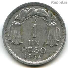 Чили 1 песо 1954