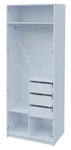 Шкаф 2-х дверный Ольга 6 со скрытыми ящиками