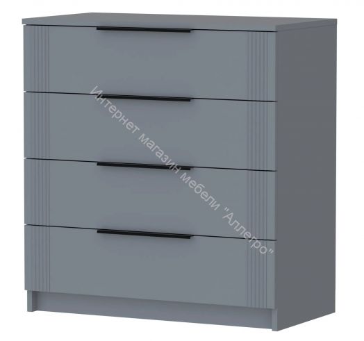 Комод Ольга 6 с 4-я ящиками Серый шифер