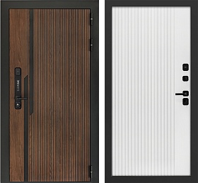 Металлическая Дверь Verda LUKSE 507 Орех Американский-Дуб Беловежский,2050*860 2050*960 мм / Верда