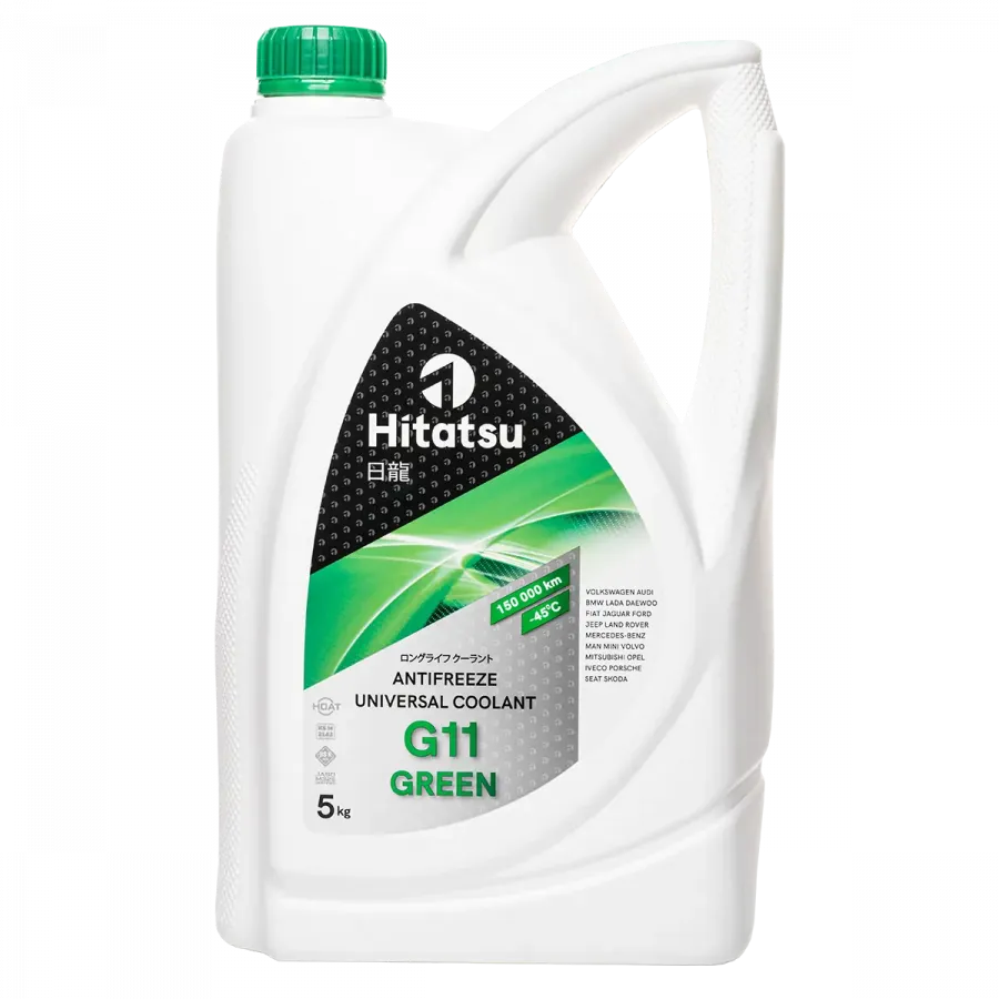 Hitatsu Antifreeze G11 (-45C) Green Universal coolant, 5л