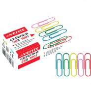 Скрепки металлические "deVENTE" овальные цветные 28 мм, 100 шт в картонной коробке 4135324