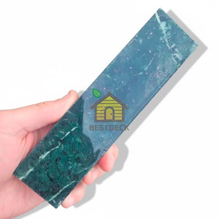 Плитка змеевик ламель 250x50x20 мм