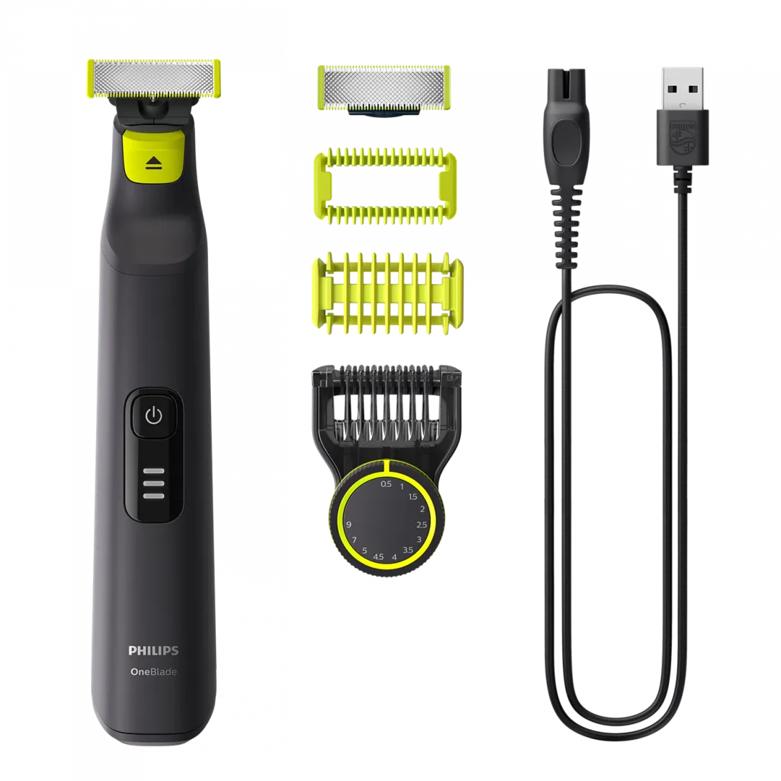 Philips Триммер для бороды и усов One Blade Pro  QP6542/10 Лицо + Тело, насадок 4 шт.
