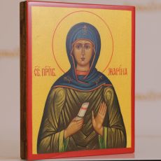 Рукописная икона Марина Берийская (Македонская) 13х16 см