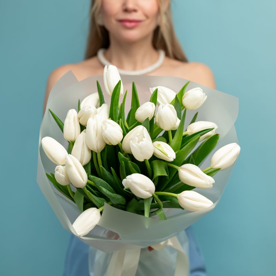 Тюльпан белый 25 шт