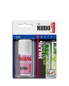 Эмаль Kudo Kraft KU-7K6101 15мл Белый для ПВХ Профиля Ремонтная / Кудо.