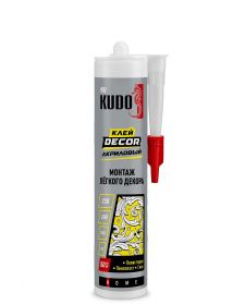 Клей Акриловый Kudo Decor KBK 311 280мл Белый для Монтажа Лёгкого Декора / Кудо.