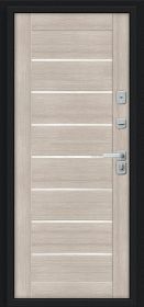 Входная Дверь Bravo Техно Д2/BChrome Букле Черное/Cappuccino Melinga 860x2050мм Правое Открывание / Браво.