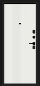 Входная Дверь Bravo Optim Z-2 Вертикаль Муар Черный-Грецкий Орех/Белый 960x2050мм Левое Открывание / Браво.
