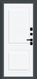 Входная Дверь Bravo Некст МФ/SBlack Старк Антрацит/White Silk 960x2050мм Левое Открывание / Браво.