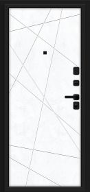 Входная Дверь Bravo Кьюб/SBlack Slate Art/Snow Art 860x2050мм Правое Открывание / Браво.