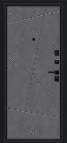 Входная Дверь Bravo Граффити-5/SBlack Букле Черное/Slate Art 860x2050, 960x2050мм / Браво.