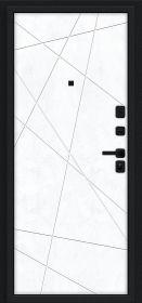 Входная Дверь Bravo Граффити-5/SBlack Букле Черное/Snow Art 960x2050мм Левое Открывание / Браво.
