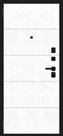 Входная Дверь Bravo Граффити-1 Инсайд/SBlack Букле Черное/Snow Art 960x2050мм Левое Открывание / Браво.