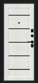 Входная Дверь Bravo Борн/SBlack Букле Черное/Bianco Melinga 960x2050мм Правое Открывание / Браво.