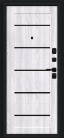 Входная Дверь Bravo Борн/SBlack Букле Черное/Riviera Ice 960x2050мм Правое Открывание / Браво.