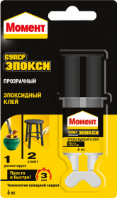 Клей Эпоксидный Момент Супер Эпокси Формула 3 0.006кг Универсальный для Внутренних и Внешних Работ.