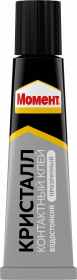 Клей Полиуретановый Момент Кристалл 0.125кг Прозрачный для Работы с Чистыми Поверхностями.