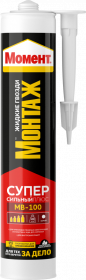 Клей Момент Монтаж Суперсильный МВ-100 0.38кг Белый для Различных Ремонтных Работ.