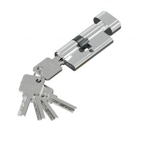 Цилиндр Симметричный Bravo FAB-6.3S 56(28/28) Chrome для Межкомнатных Дверей / Браво.