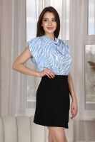 Блузка Бл32 [голуб,бел]