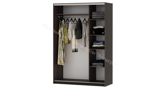 Шкаф-купе "Мираж 15.1" 2-х дверный с зеркалом Венге