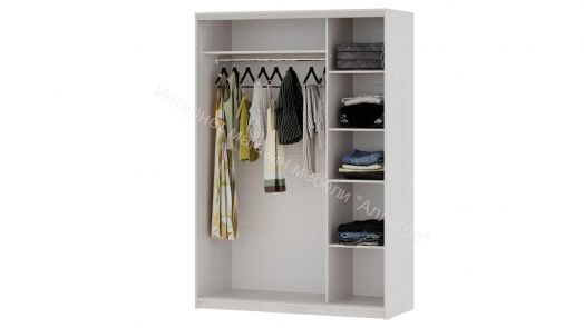 Шкаф-купе "Мираж 15.1" 2-х дверный с зеркалом Ясень анкор светлый/Ясень анкор темный