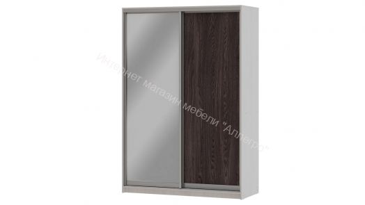 Шкаф-купе "Мираж 15.1" 2-х дверный с зеркалом Ясень анкор светлый/Ясень анкор темный