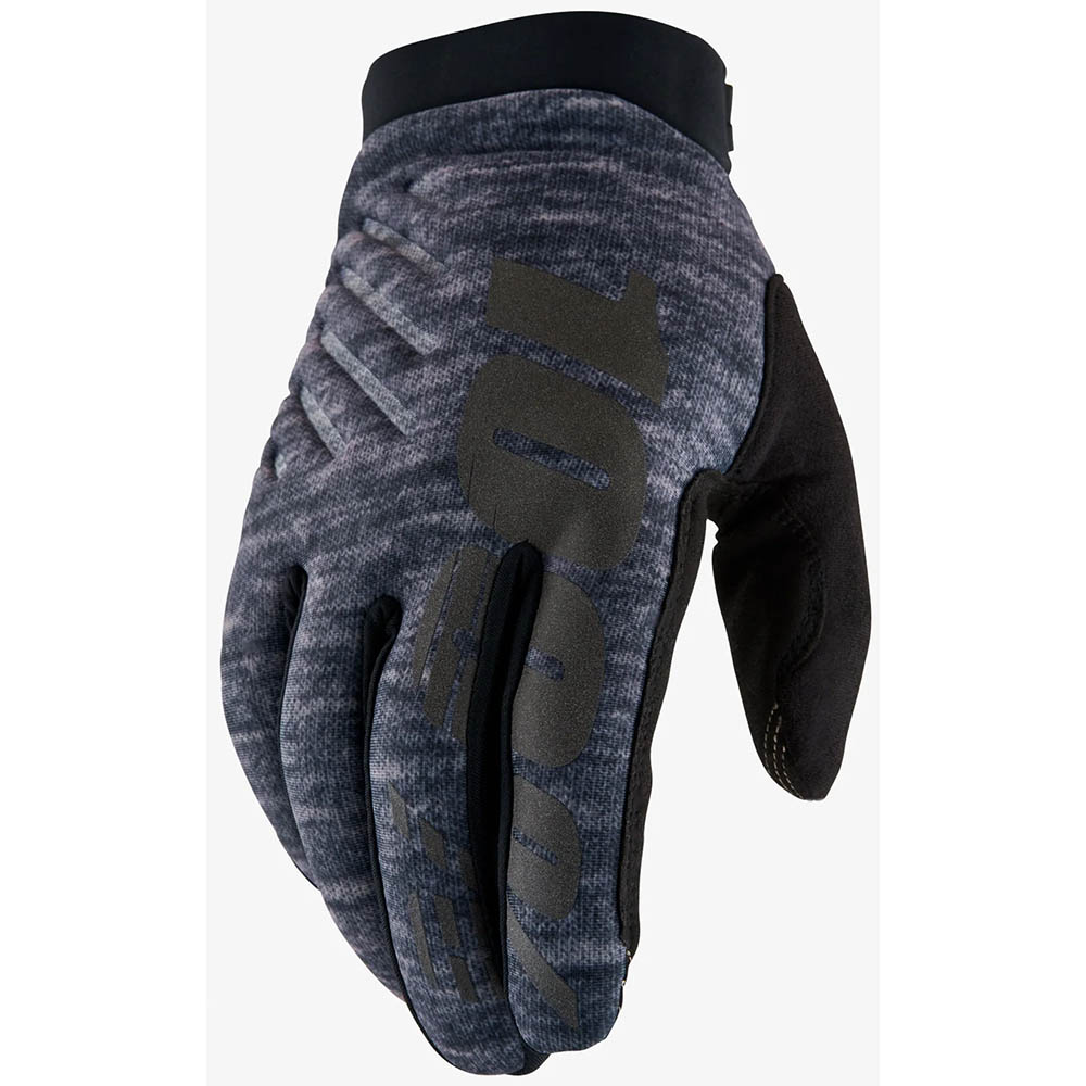 100% Brisker Heather Grey перчатки утепленные для мотокросса