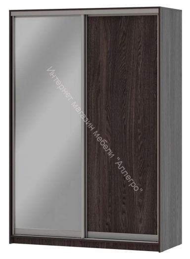Шкаф-купе "Мираж 15.1" 2-х дверный с зеркалом Ясень анкор темный