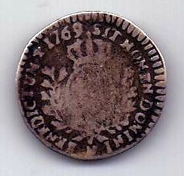 1/10 экю 1769 Франция Редкость Людовик XV