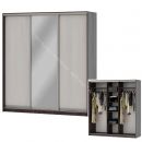 Шкаф-купе "Мираж 20.1" 3-х дверный с зеркалом Ясень анкор темный/Ясень анкор светлый