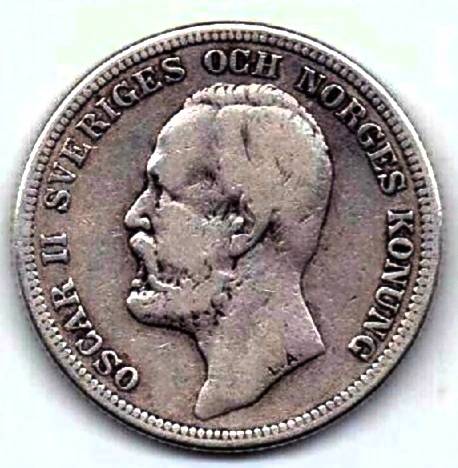 2 кроны 1904 Швеция Норвегия XF