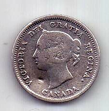 5 центов 1881 Канада Великобритания