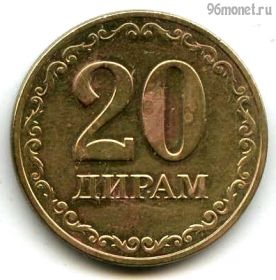 Таджикистан 20 дирамов 2023