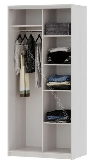 Шкаф-купе "Мираж 10.2" 2-х дверный Ясень анкор светлый