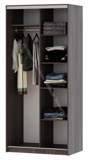 Шкаф-купе "Мираж 10.2" 2-х дверный Ясень анкор тёмный