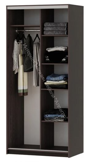 Шкаф-купе "Мираж 10.2" 2-х дверный Венге/Млечный дуб