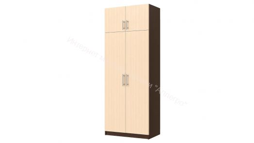 Шкаф 2-х дверный Флагман 4 с перегородкой Венге/Млечный дуб