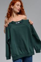 67162 свитшот базовый женский [темный хаки]