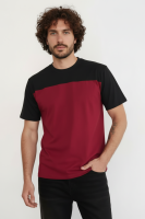 14482 футболка мужская [бордо+черный]