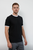 14481 футболка мужская [черный+белый]