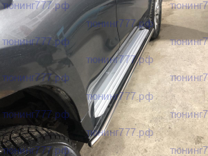 Защита штатных подножек, UKK, сталь ф 42мм для Pajero Sport 3