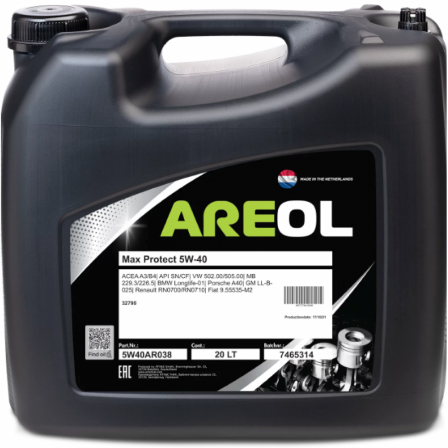 AREOL Max Protect 5W-40, 20л